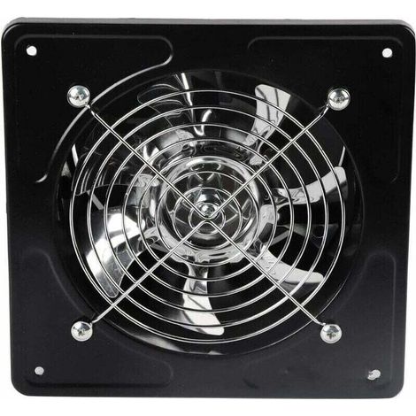 6 Inch Exhaust Fan, 150mm Drilling Diameter, 40W Exhaust Fan, Wall Mounted Exhaust Fan, Suitable for Kitchens and Bathrooms (Black). (1/4)