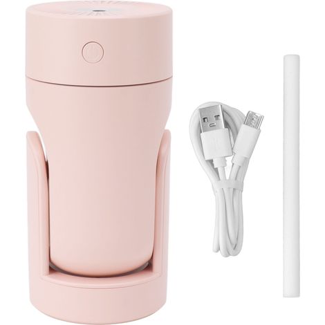 Mini humidificateur portable à brumisation automatique par vibration de la tête, USB, rose, pour chambre ou bureau (1/5)