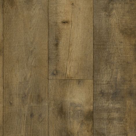 Sol Vinyle First - Effet parquet chêne foncé - Rouleau de 2m x 2m