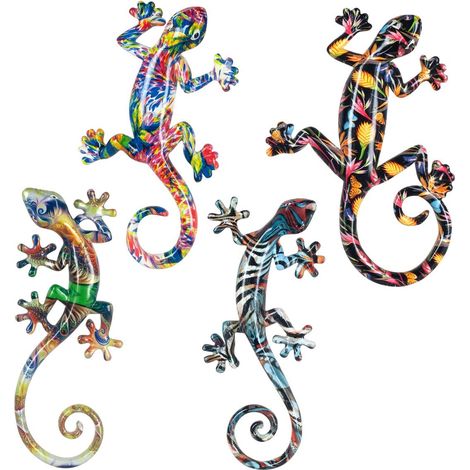 Signes Grimalt Figura De Animal Figuras  Lagartos Pequeños Resina 4U Animales Multicolor 12x23x3cm 22305