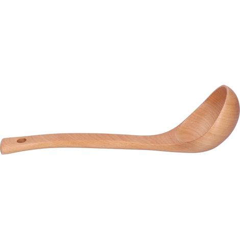 Cuillère en Bois pour Soupe avec Trou de Suspension, Manche Long Léger 27,5 cm (1/5)