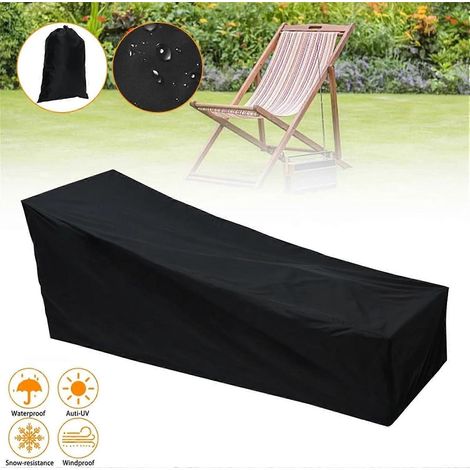 Housse de protection pour mobilier de jardin extérieur, housse pour transat de jardin, housse de protection pour fauteuil inclinable de jardin, housse imperméable pour mobilier ( ) (1/5)