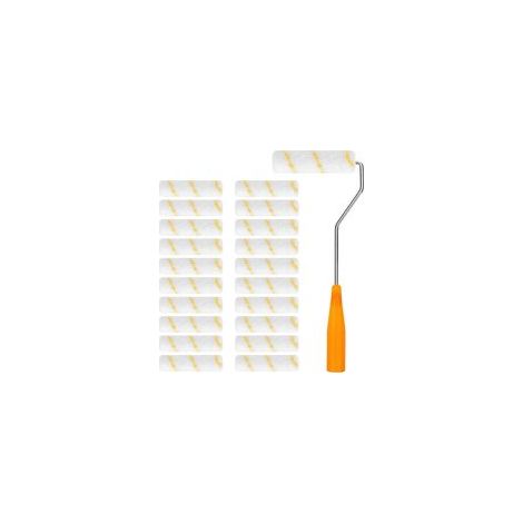 Lot de 20 rouleaux à peinture - Mini rouleau à peinture avec poignées en caoutchouc - Convient pour la décoration murale architecturale et les fournitures de peinture (10 cm)
