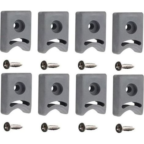 Set mit 8 Gummigleitern für Duschtüren – 26 mm – Quadratische Positionierung für mehr Sicherheit (1/5)