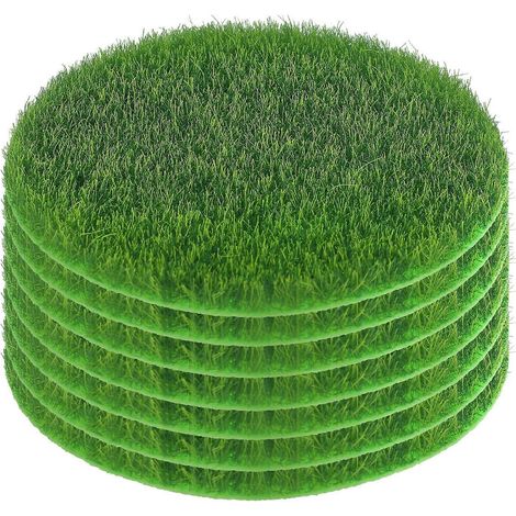 Tapis de gazon artificiel miniature pour jardin féerique, décoration à faire soi-même, lot de 8 (1/5)