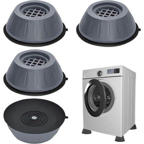 4 Pièces Pied Anti Vibration Machine a Laver Amortisseurs lave linge Pied Machine a Laver Tampons À Pied Machine À Laver Pour Machines à Laver SéChoirs Et Meubles Réfrigérateur (1/5)