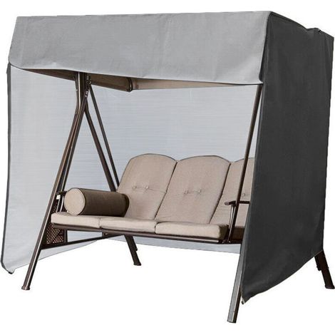 Housse de Balancelle Places Housse Protection pour Balancelle Jardin Imperméable Oxford Bâche de Balancelle Anti-UV Couverture de Protection Balançoire Extérieur (220×125×170CM) (1/4)