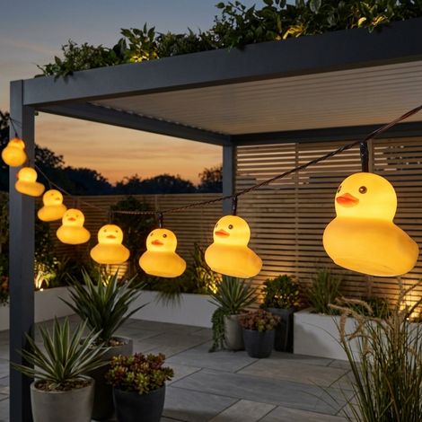 Playful Rubber Duck Solar String Lights (1/2)