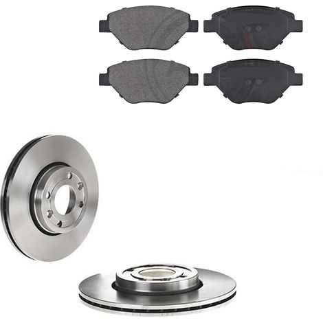 KIT FRENI ANTERIORI compatibile con RENAULT MEGANE II TRE VOLUMI (LM0/1) - DISCHI + PASTIGLIE OEM: P 68 031 / 17541 /SOSTITUZIONE DIRETTA/BASSA POLVERE/SILENZIOSO (1/5)