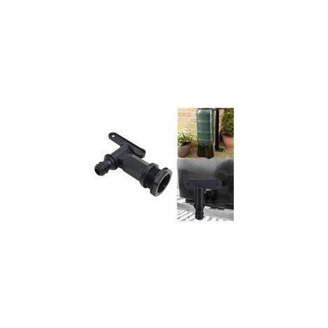 Robinet Cuve Plastique,Adaptateur de Boîte de Rangement D'eau,Raccord Robinet Cuve,Robinet Cuve eau de Pluie pour Recuperateur Eau de Pluie, Réservoir de Carburant pour Recuperateur Eau de Pluie-JUSCH (1/5)
