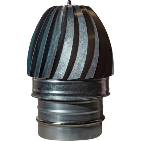 Cappello per camino zincato a parete singola da 130 mm  Aspirazione fumi per stufe a pellet e caminetti (1/5)