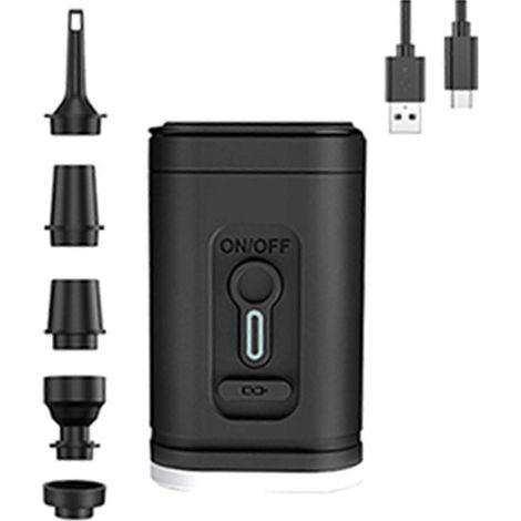Pompe à air électrique avec lumières, compresseur d'air sans fil, chargement USB, pompes de gonflage/dégonflage pour l'extérieur (1/5)