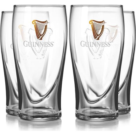 Lot de 4 verres Guinness - 20 oz - Gravity Pint - Officiel Guinness