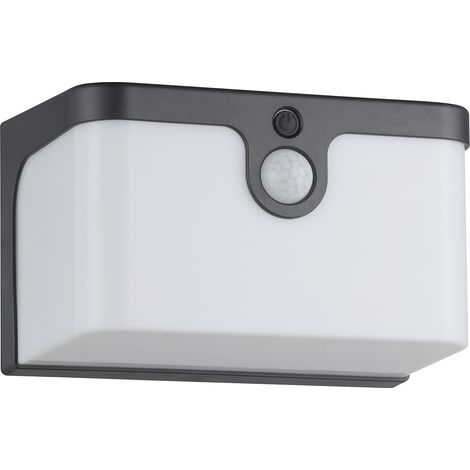 Luce Solare Esterno Moderna Croara Policarbonato Grigio E Bianco Led