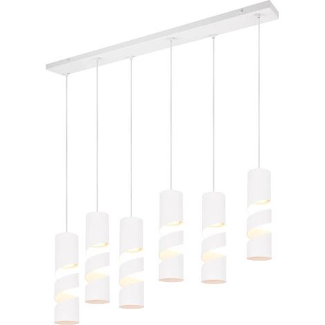 Suspension moderne blanche mat tubes 6xGU10 Trio Stream (1/3)