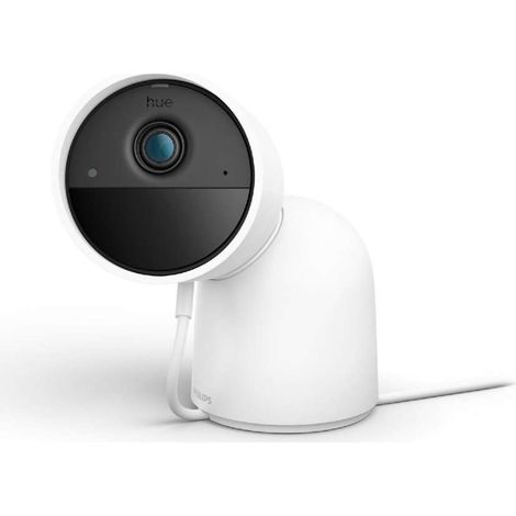 Philips Hue Secure Wired Camera with Desk Stand - HD 1080P - Indoor or Outdoor - White (1/4)