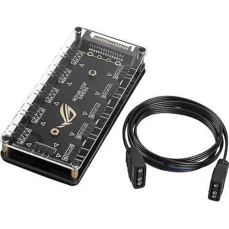 Hub répartiteur LED RGB 5 V 3 broches à 10 ports avec rallonge 3 broches de 50 cm, idéal pour de nombreux éclairages RGB. (1/5)