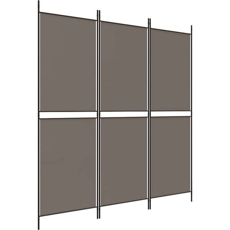 Paravent Cloison de séparation 3 panneaux, Pour Jardin, Balcon, Terrasse Anthracite 150x200 cm Tissu OIB8007E (1/5)