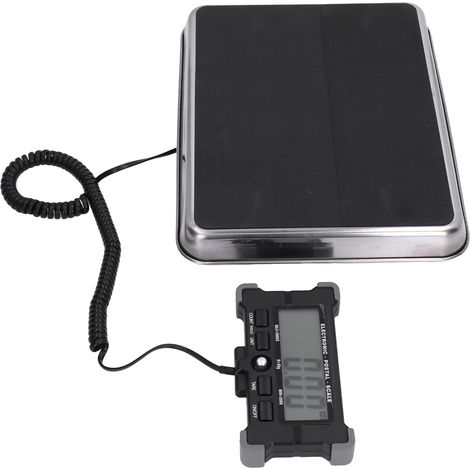 Balance électronique portative 200kg/0.05kg pour colis, animaux, courrier, poids corporel, pèse-personne LCD, plateau séparé, expédié sans pile (1/5)