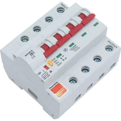 Disjoncteur intelligent WiFi Bluetooth 4P avec télécommande et verrouillage de sécurité pour la maison 63A (1/5)
