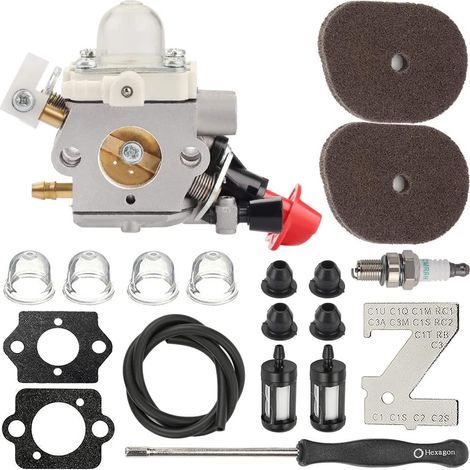 FS56RC FS40 Carburateur pour Stihl FS40 FS50 FS56 FS70 FC56 FC70 HT56 HT56C KM56 KM56RC KN56 Tondeuse Taille-bordures, remplace C1M-S267A, 4144 120 0608 (1/5)