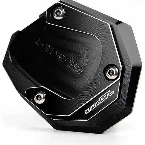 (Noir - K1600GTL) Compatible avec BMW K1600B K1600GT K1600GTL K1600 B GT GTL 2017-2022 2023. Béquille latérale CNC, extension, support, porte-clés. (1/4)