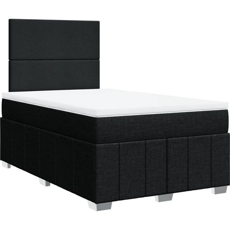 Maison Exclusive - Giroletto a Molle con Materasso Nero 120x190 cm in Tessuto (1/5)