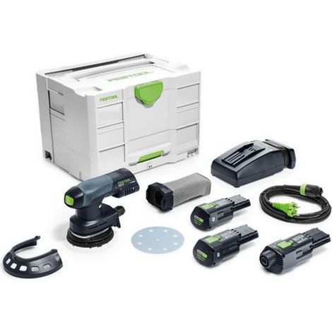 Festool Akku Exzenterschleifer Schleifer Ladegerät ETSC 125 3,0 I-Set 577689 (1/4)