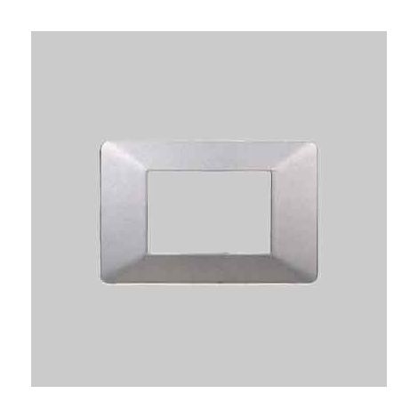 Placca coprinterruttori silver 'starlight' 3 moduli ELETTROIT