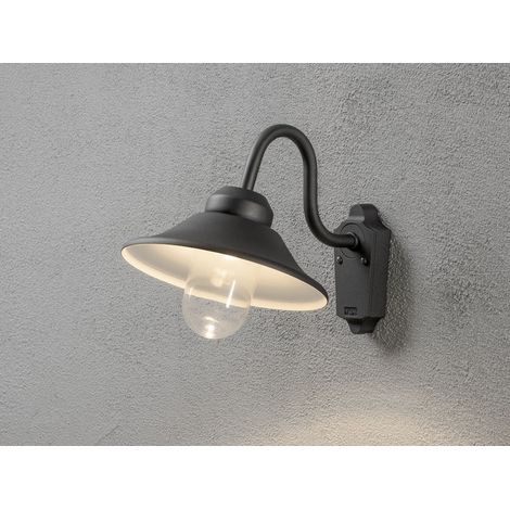LED Außenwandleuchte VEGA im Landhausstil Schwarz, Höhe 30cm (1/5)