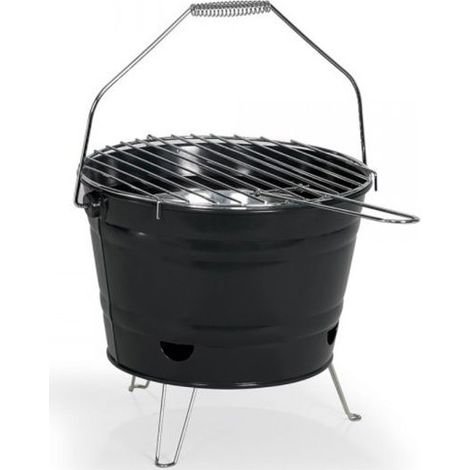 Barbecue a charbon portable - LIVOO - DOC327N - Inox - Surface de cuisson ø27 cm - Hauteur 24 cm (1/5)