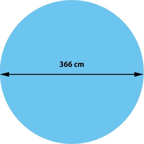 Revêtement pour piscine/pool, bâche thermique/solaire, bleu, épaisseur: 400 µm, rond, 3,66 m
