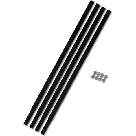 Lot de 4 tubes d’extension pour tarière – 1 m chacun – Acier – Carré 30 x 30 mm – Noir (1/5)