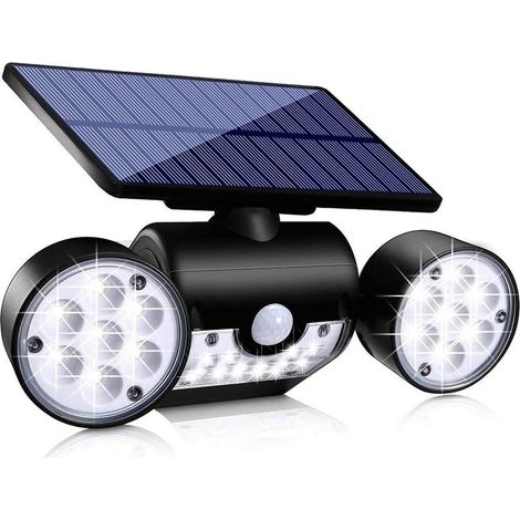 Applique solaire extérieure avec 30 LED rotatives à 360° – Détecteur de mouvement PIR – Étanche IP65 pour jardin et allée (1/5)