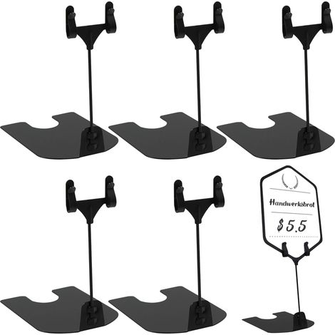 6 Pièces étiquette Porte Prix Clip Support Présentoir en Métal pour L'affichage des Carte de Place Plaque Nominative Restaurant Supermarchés Boulangerie Supermarché Commercial (1/5)
