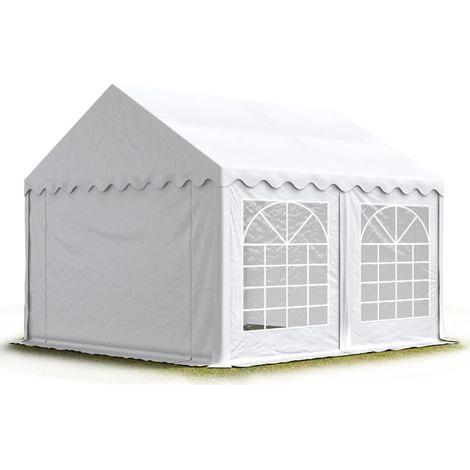 TOOLPORT Carpa para fiestas carpa de fiesta 5x4 m carpa de pabellón de jardín lona PVC 700 N en blanco impermeable