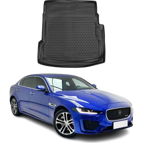 OMAC Kofferraumwanne Kompatibel mit Jaguar XE 2017-2023 Passgenau aus Gummi Schwarz (1/5)