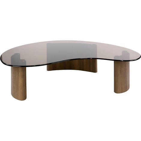 Table basse verre fumé design organique MILOS (1/3)