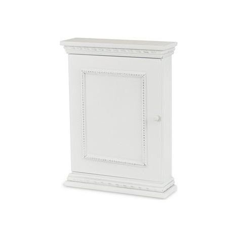 Porta chiavi da appendere legno bianco cm 22,5x6,5x30h (kit da 3)