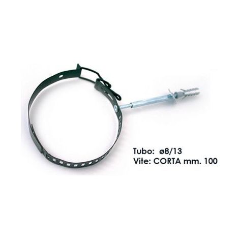 Collier pour fumisterie noir – Support en plastique pour tubes de 80 à 130 mm – Poêle réglable – Installation murale incluse