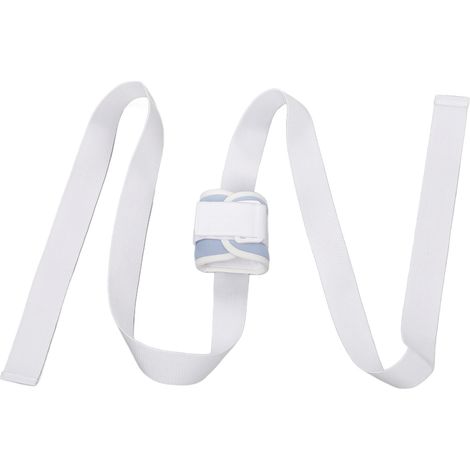 Sangle de maintien pour lit patient bleu L, fixation à boucle auto-agrippante, attache de poignet et cheville antichoc, prévention des blessures. (1/5)