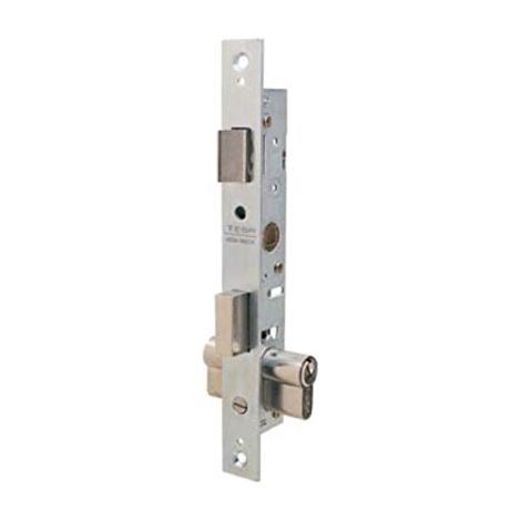 Tesa Assa Abloy 220015HZ Serratura a punto singolo De Serratura a leva scorrevole per profili metallici zincati White Ingresso 13,5 mm 2200 Con cilindro (1/3)