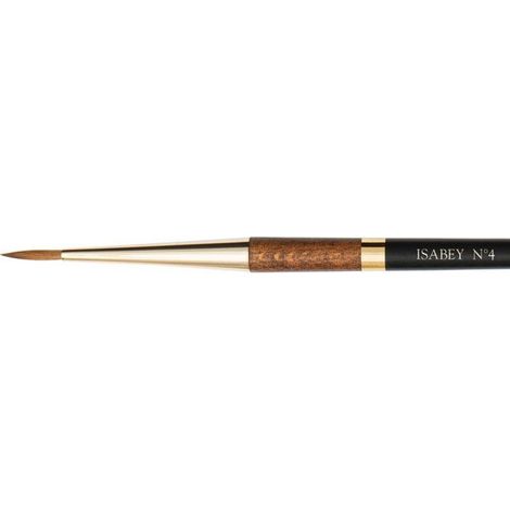 Pinceau - Rond fin - Aquarelle - Isabey - Martre Kolinsky Pure - 6227i - N°4 - Fibres naturelles (1/2)