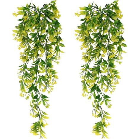 Set da 2 edere artificiali da 78 cm – Piante decorative sospese – Impermeabili e resistenti ai raggi UV – Per matrimoni e uffici (1/5)