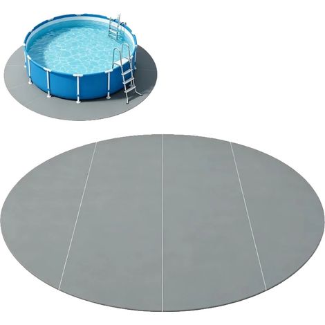 Couverture de piscine, géotextile en polyester, Ø458 cm, 2,5 kg, 150 g/m², épaisseur d'environ 1 mm (1/5)