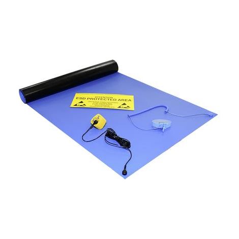 Antistat 2050009633431 Tappeto ESD Blu 120x60 cm