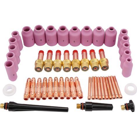High-temperature resistant welding torch nozzle, convenient for replacing 51 pc gas TIG consumables (1/5)