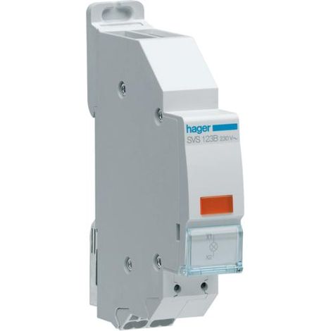 Voyant LED orange 230VAC QC passage de barre HAGER SVS123B
