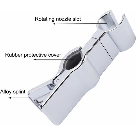 Adjustable Shower Head Holder for Slide Bar, Universal 0.71-0.98inch Adjustable Shower Head Holder for Slide Bar, Universal 0.71-0.98inch