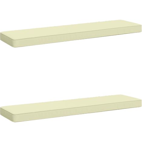 vidaXL 2-Piece Bench Cushions VUGHT 2 pcs 100% Polyester Cream